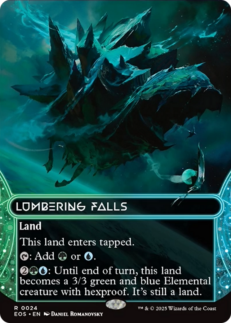 Lumbering Falls (0024) (Borderless) [Edge of Eternities: Stellar Sights] | Clutch Gaming