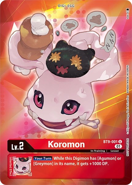 Koromon [BT9-001] (Alternative Art - Box Topper) [X Record] | Clutch Gaming
