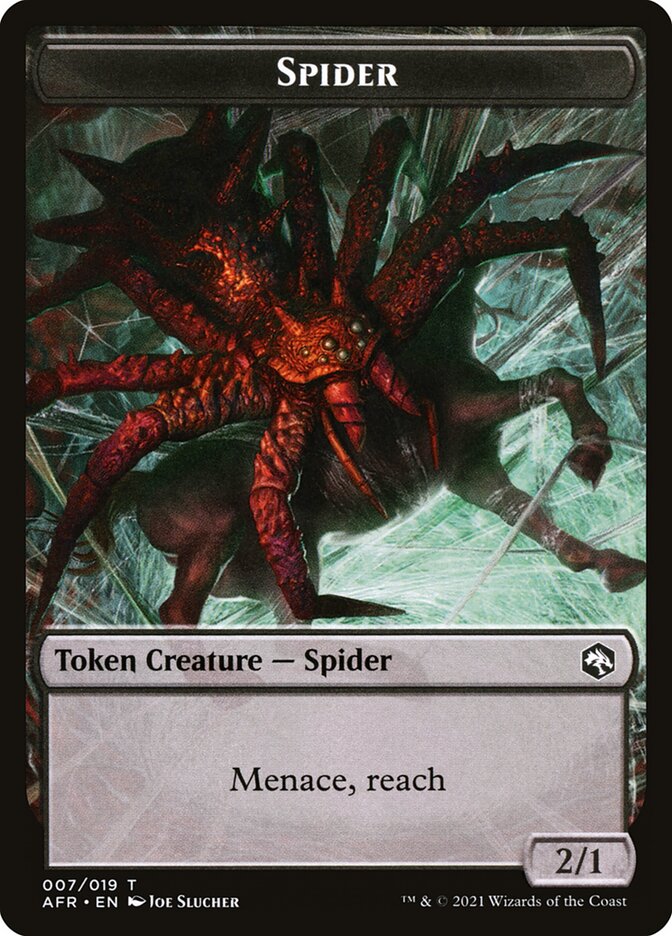 Spider // Icingdeath, Frost Tongue Double-Sided Token [Dungeons & Dragons: Adventures in the Forgotten Realms Tokens] | Clutch Gaming