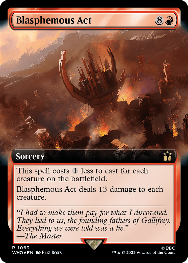 Blasphemous Act (Extended Art) (Surge Foil) [Doctor Who] | Clutch Gaming