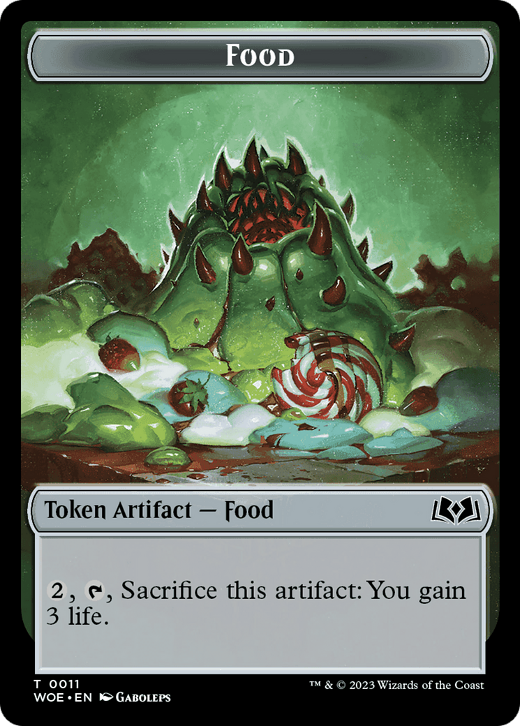 Elemental // Food (0011) Double-Sided Token [Wilds of Eldraine Tokens] | Clutch Gaming