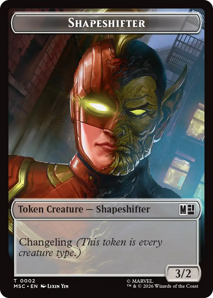 Shapeshifter (002) // Villain (009) Double-Sided Token [Marvel Super Heroes Commander Tokens] | Clutch Gaming