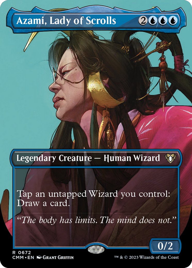 Azami, Lady of Scrolls (Borderless Profile) [Commander Masters] | Clutch Gaming