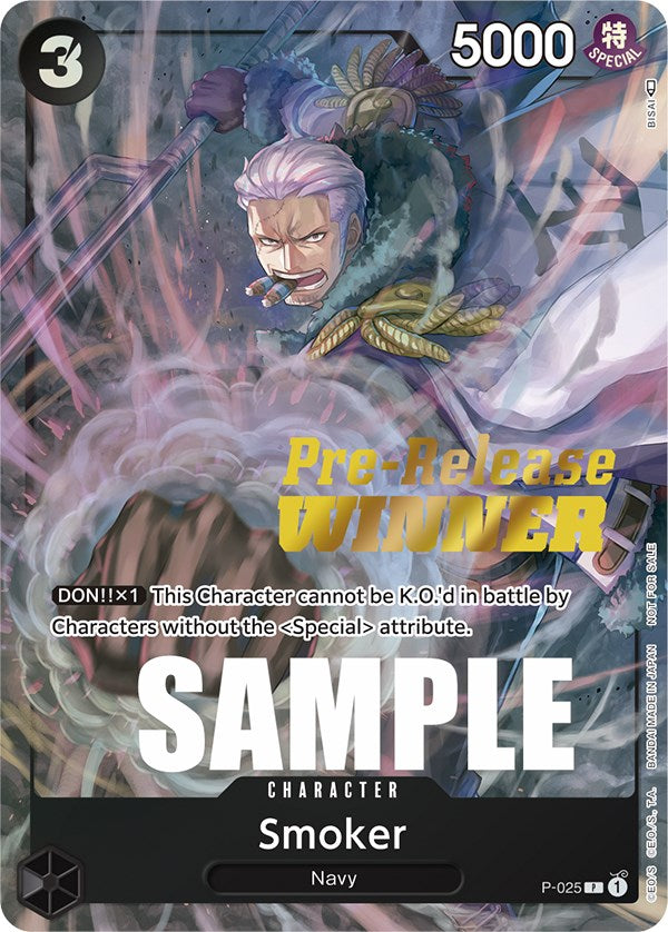 Smoker (Pre-Release) [Winner] [One Piece Promotion Cards] | Clutch Gaming