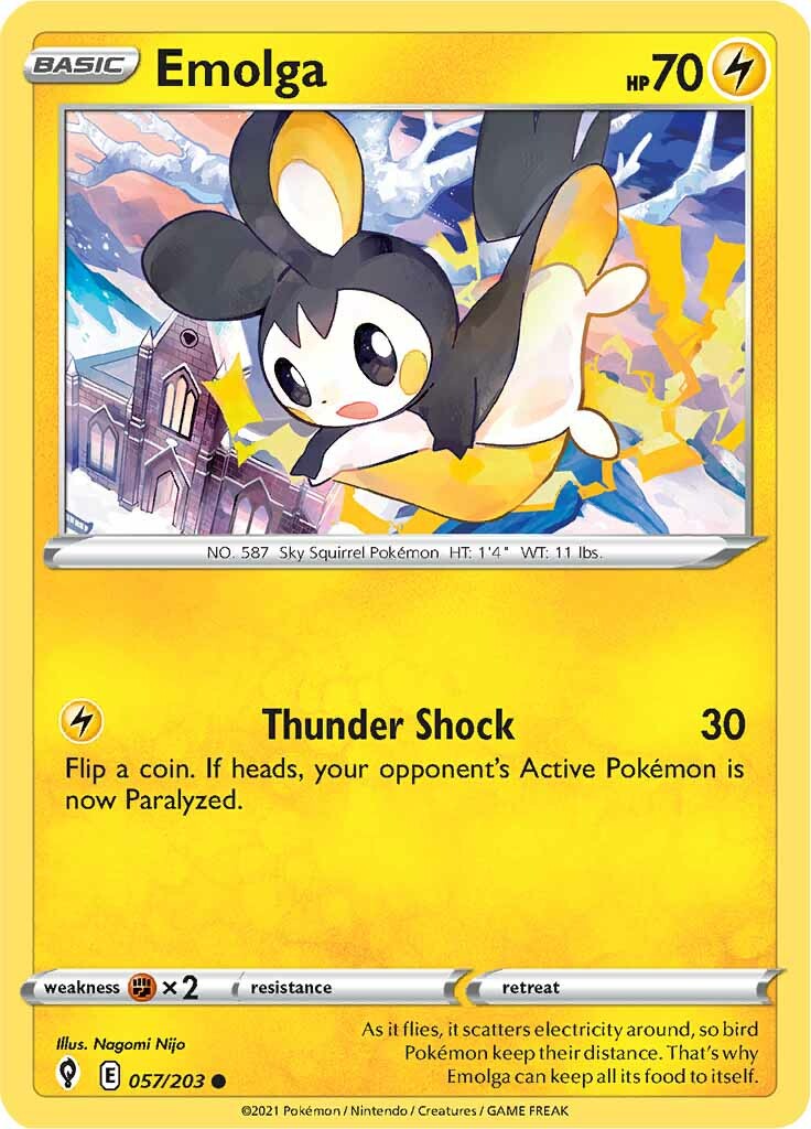 Emolga (057/203) [Sword & Shield: Evolving Skies] | Clutch Gaming