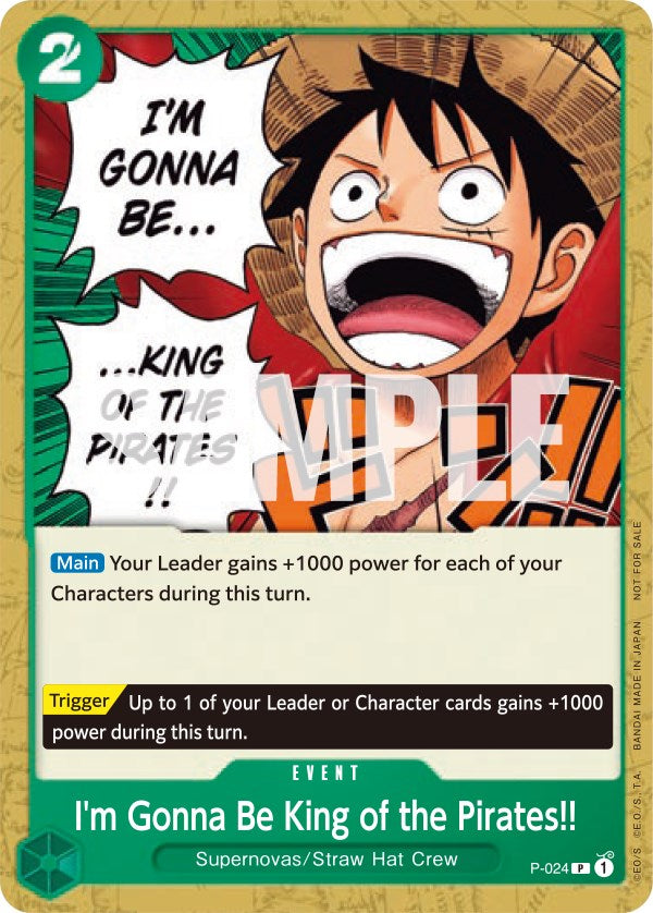 I'm Gonna Be King of the Pirates!! [One Piece Promotion Cards] | Clutch Gaming