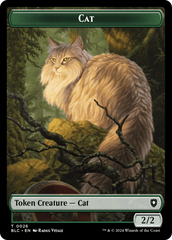 Elemental // Cat Double-Sided Token [Bloomburrow Commander Tokens] | Clutch Gaming