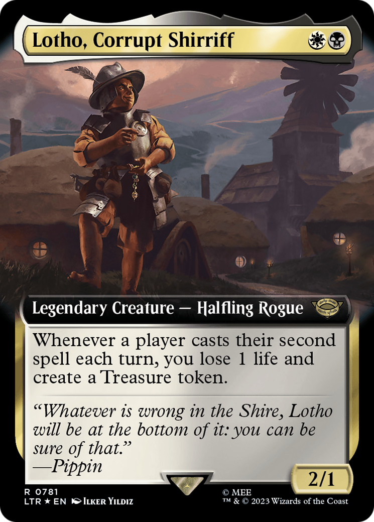 Lotho, Corrupt Shirriff (Extended Art) (Surge Foil) [The Lord of the Rings: Tales of Middle-Earth] | Clutch Gaming