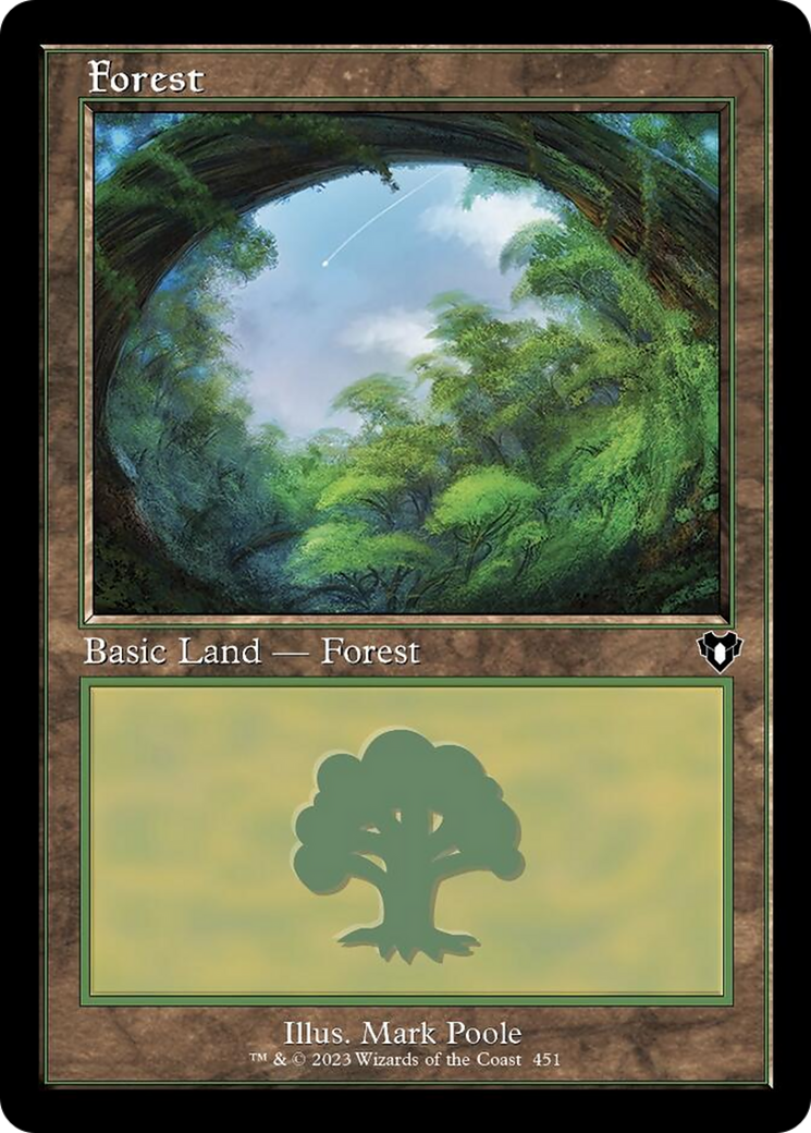 Forest (451) (Retro) [Commander Masters] | Clutch Gaming