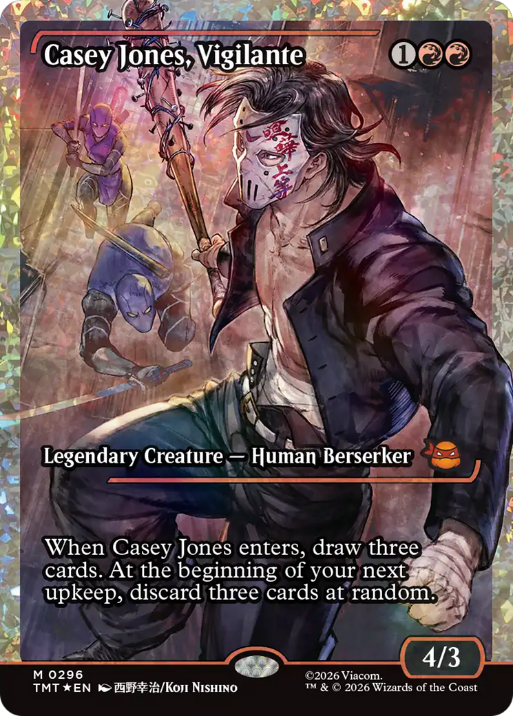 Casey Jones, Vigilante (0296) (Showcase) (Fracture Foil) [Teenage Mutant Ninja Turtles] | Clutch Gaming