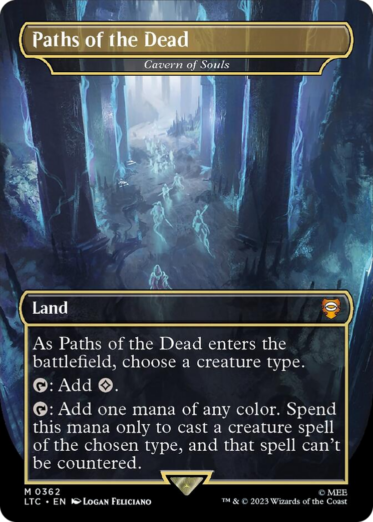 Paths of the Dead - Cavern of Souls (Borderless) (Surge Foil Realms and Relics) [The Lord of the Rings: Tales of Middle-Earth Commander] | Clutch Gaming