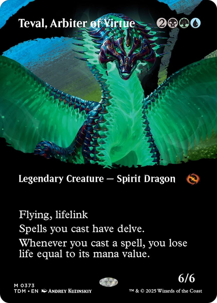 Teval, Arbiter of Virtue (Borderless) [Tarkir: Dragonstorm] | Clutch Gaming