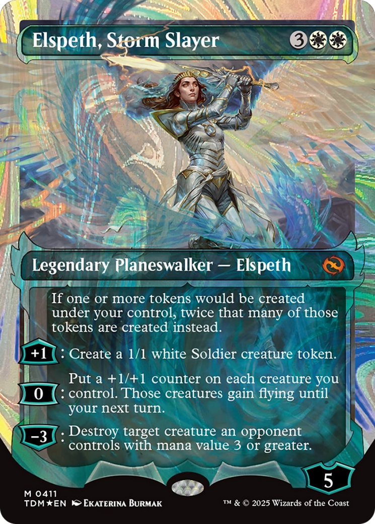 Elspeth, Storm Slayer (Showcase) (Halo Foil) [Tarkir: Dragonstorm] | Clutch Gaming