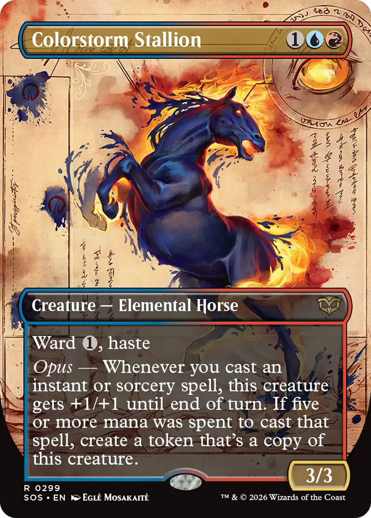 Colorstorm Stallion (Borderless) [Secrets of Strixhaven] | Clutch Gaming
