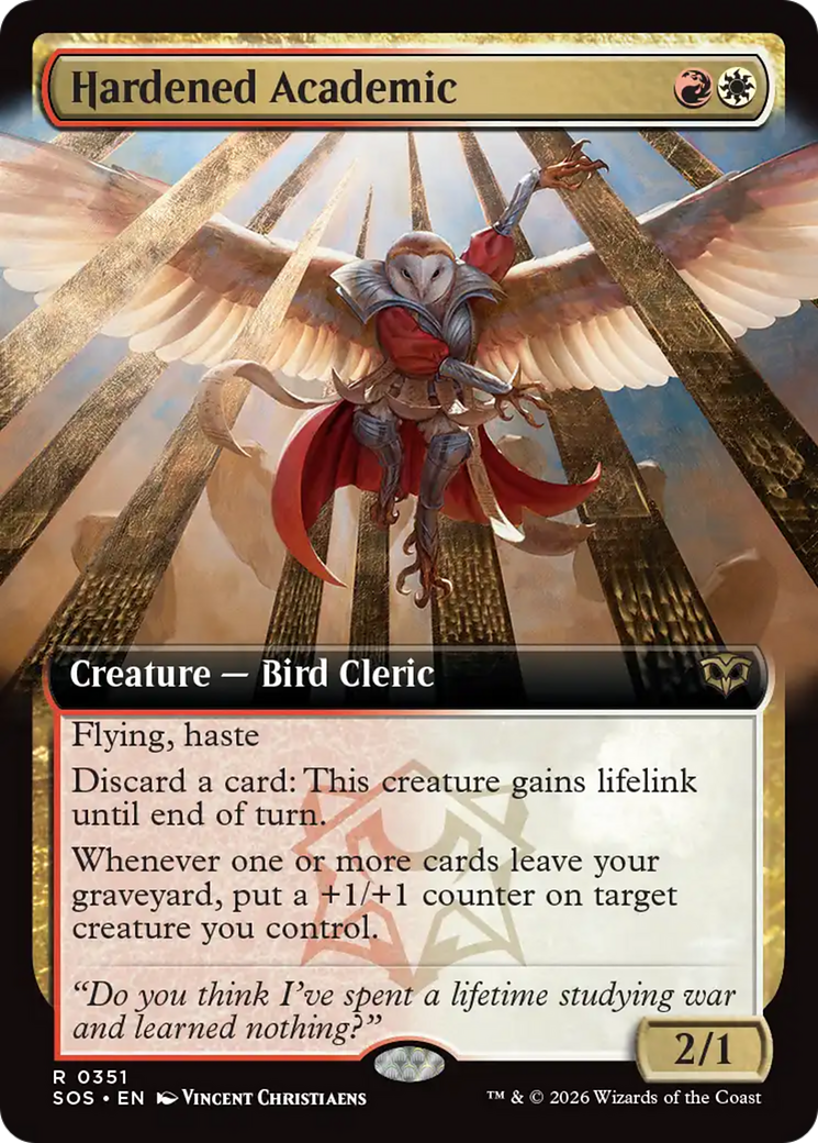 Hardened Academic (Extended Art) [Secrets of Strixhaven] | Clutch Gaming