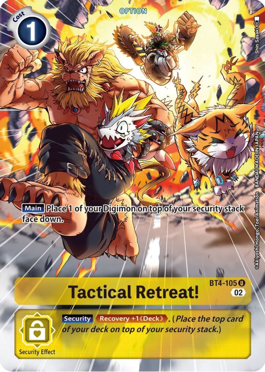 Tactical Retreat! [BT4-105] (Alternate Art) [Starter Deck: Beelzemon Advanced Deck Set] | Clutch Gaming