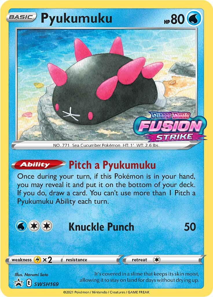 Pyukumuku (SWSH169) (Prerelease Promo) [Sword & Shield: Black Star Promos] | Clutch Gaming