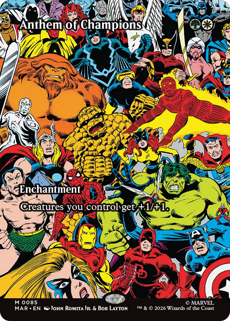 Anthem of Champions (Borderless) [Marvel Universe: Eternal-Legal] | Clutch Gaming