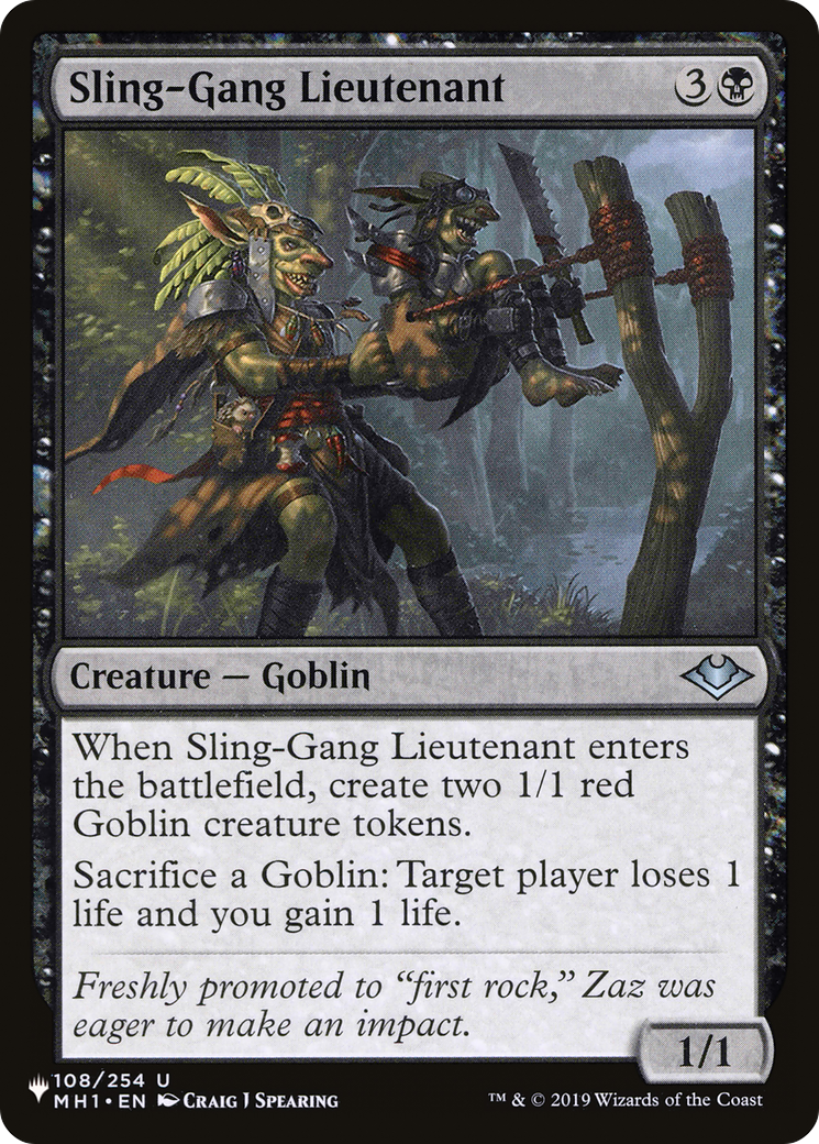 Sling-Gang Lieutenant [The List Reprints] | Clutch Gaming