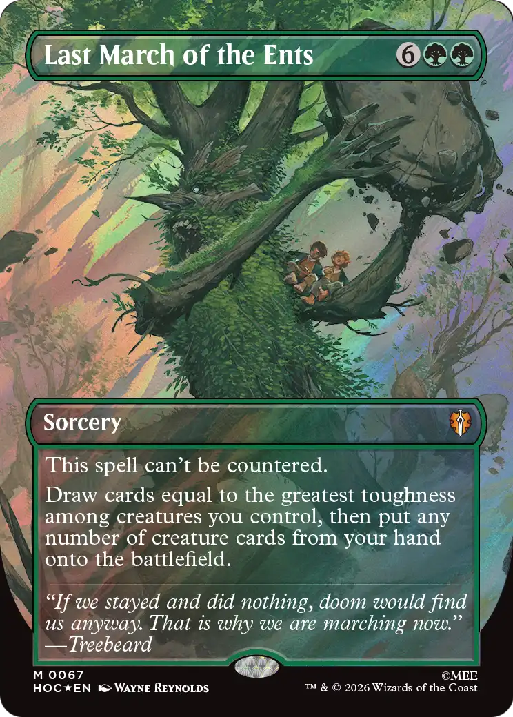 Last March of the Ents (Borderless) (Surge Foil) [The Hobbit: Eternal-Legal] | Clutch Gaming