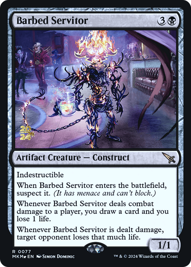 Barbed Servitor [Murders at Karlov Manor Prerelease Promos] | Clutch Gaming