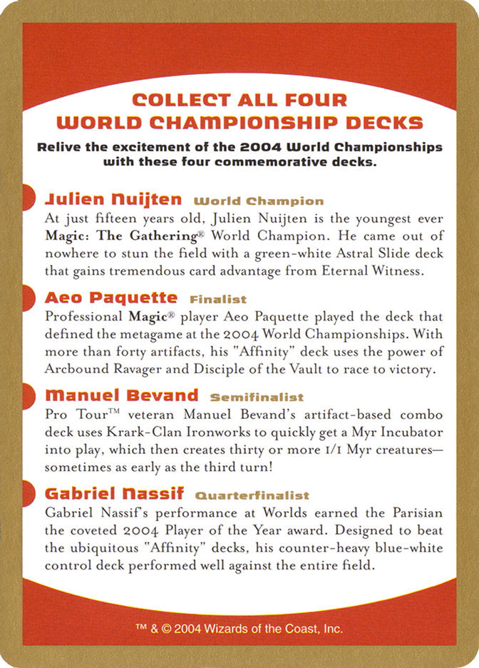 2004 World Championships Ad [World Championship Decks 2004] | Clutch Gaming