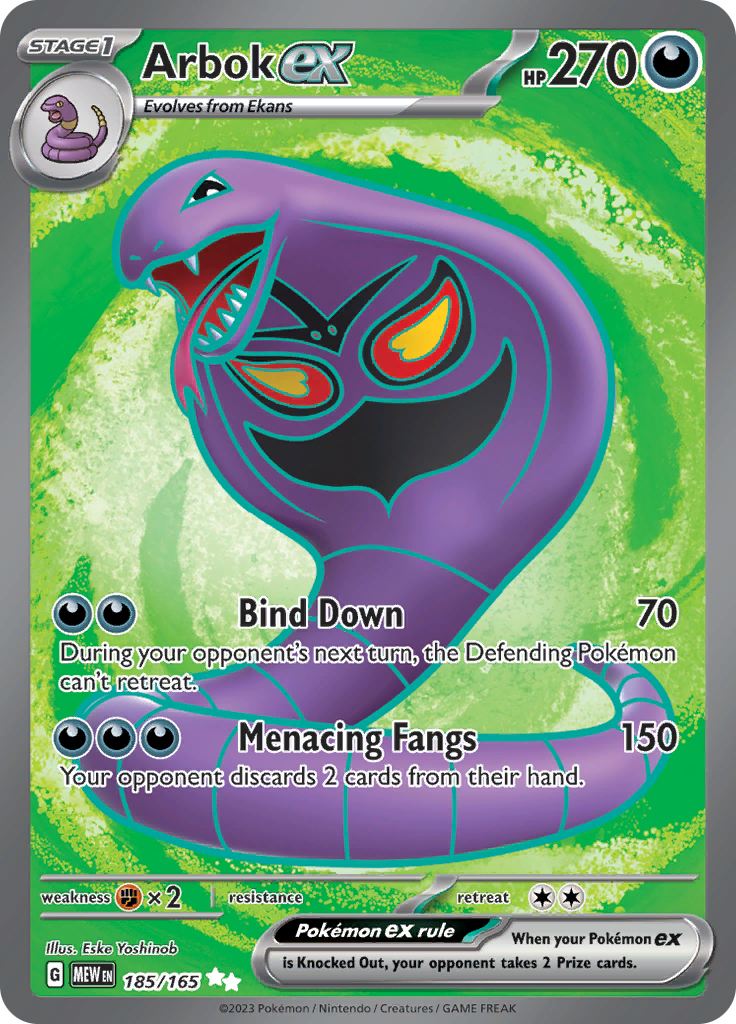 Arbok ex (185/165) [Scarlet & Violet: 151] | Clutch Gaming