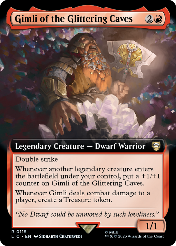 Gimli of the Glittering Caves (Extended Art) [The Lord of the Rings: Tales of Middle-Earth Commander] | Clutch Gaming