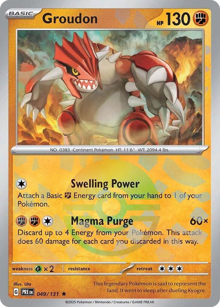 Groudon (049/131) (Poke Ball Pattern) [Scarlet & Violet: Prismatic Evolutions] | Clutch Gaming