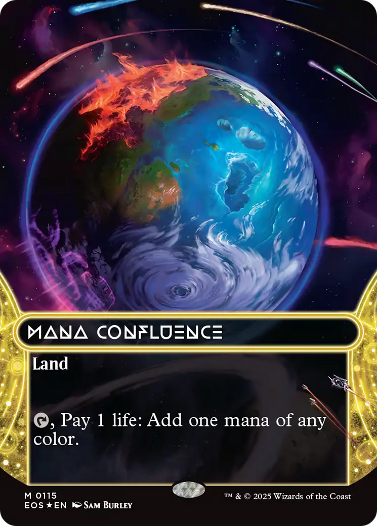 Mana Confluence (0115) (Borderless) (Galaxy Foil) [Edge of Eternities: Stellar Sights] | Clutch Gaming