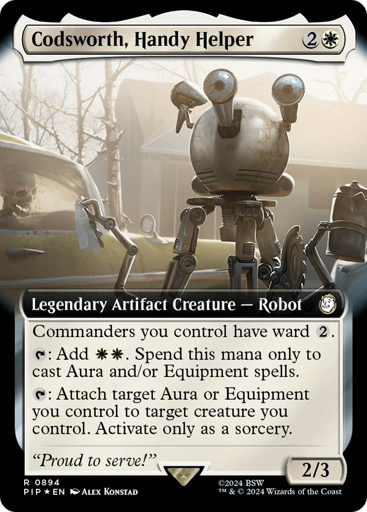 Codsworth, Handy Helper (Extended Art) (Surge Foil) [Fallout] | Clutch Gaming