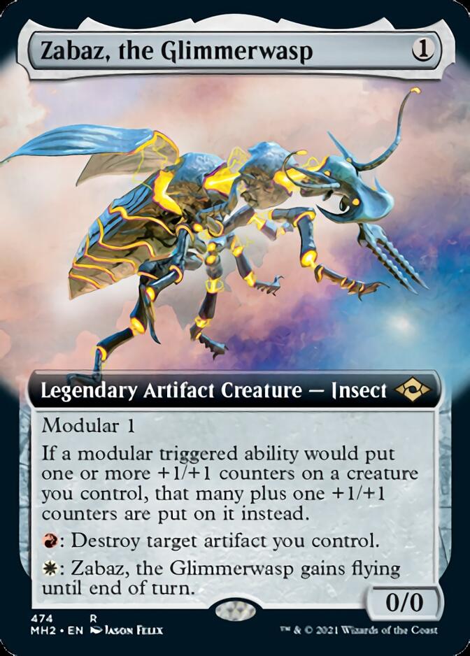 Zabaz, the Glimmerwasp (Extended Art) [Modern Horizons 2] | Clutch Gaming