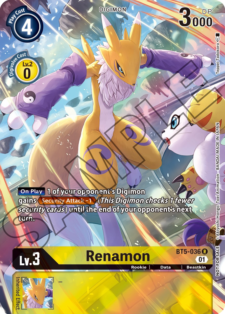 Renamon [BT5-036] (Tamer's Card Set 1) [Battle of Omni Promos] | Clutch Gaming