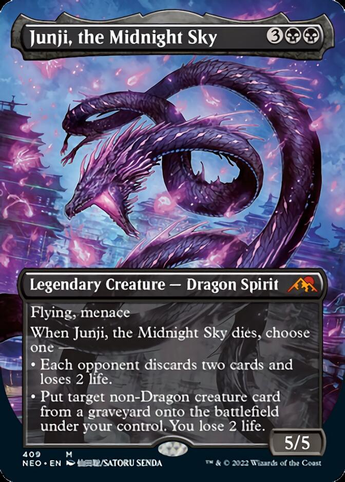 Junji, the Midnight Sky (Borderless Alternate Art) [Kamigawa: Neon Dynasty] | Clutch Gaming