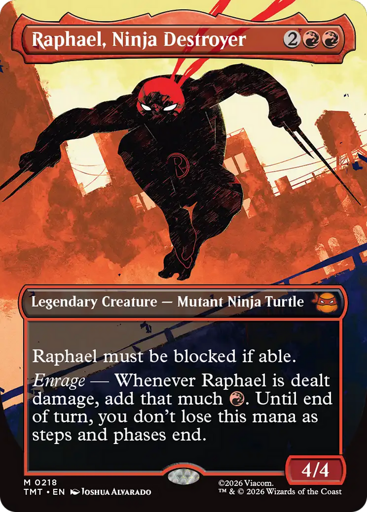Raphael, Ninja Destroyer (Borderless) [Teenage Mutant Ninja Turtles] | Clutch Gaming