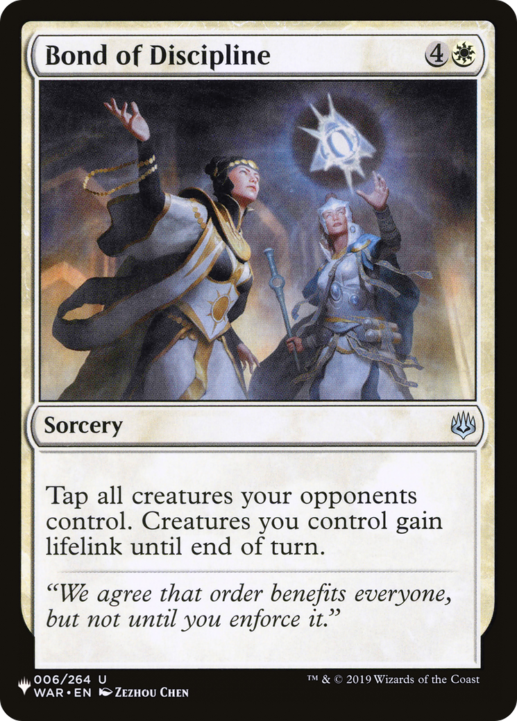 Bond of Discipline [The List Reprints] | Clutch Gaming