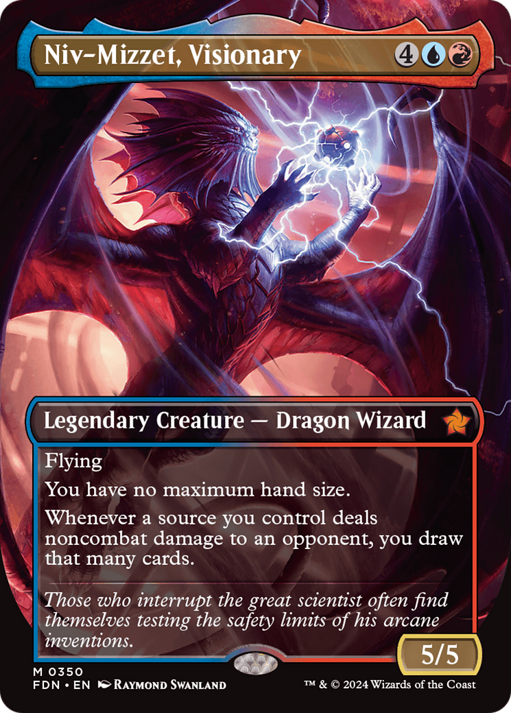 Niv-Mizzet, Visionary (Borderless) [Foundations] | Clutch Gaming