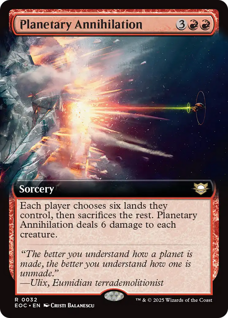 Planetary Annihilation (Extended Art) [Edge of Eternities Commander] | Clutch Gaming