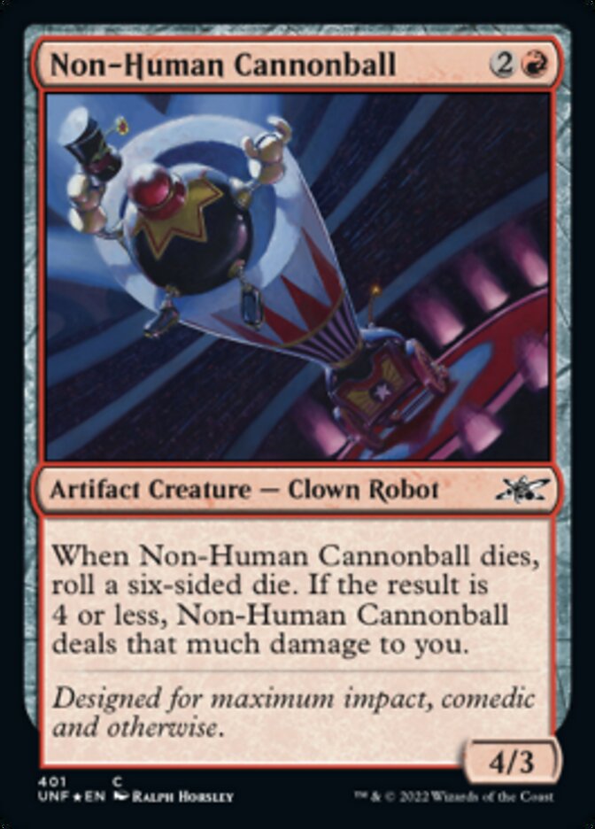 Non-Human Cannonball (Galaxy Foil) [Unfinity] | Clutch Gaming