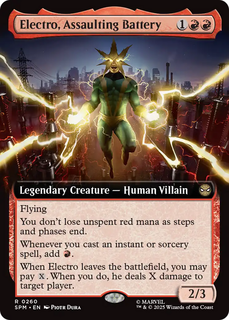 Electro, Assaulting Battery (Extended Art) [Marvel's Spider-Man] | Clutch Gaming