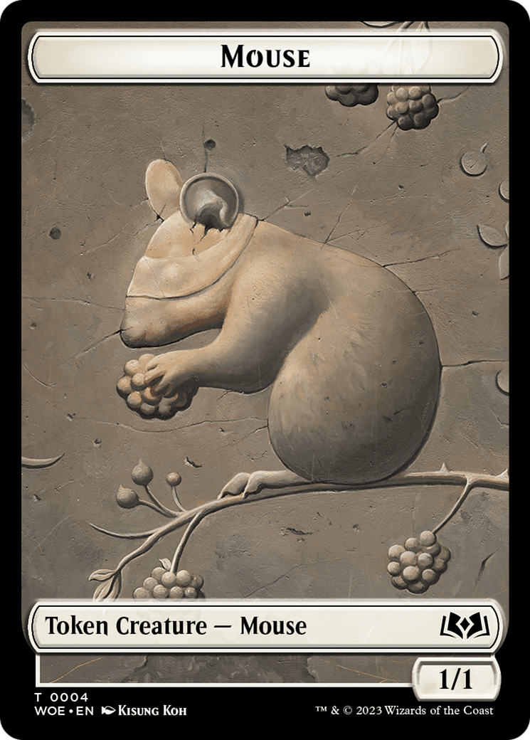 Mouse // Food (0010) Double-Sided Token [Wilds of Eldraine Tokens] | Clutch Gaming