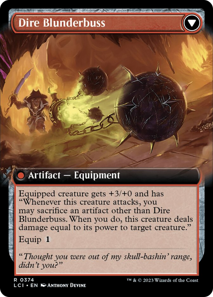 Dire Flail (Extended Art) [The Lost Caverns of Ixalan] | Clutch Gaming