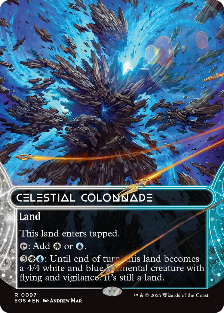 Celestial Colonnade (0097) (Borderless) (Galaxy Foil) [Edge of Eternities: Stellar Sights] | Clutch Gaming