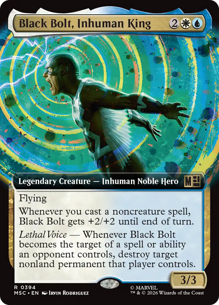 Black Bolt, Inhuman King (Extended Art) [Marvel Super Heroes Commander] | Clutch Gaming