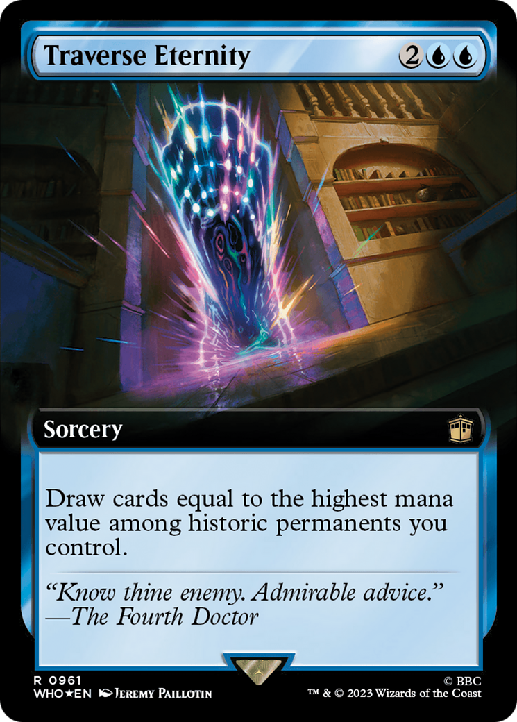 Traverse Eternity (Extended Art) (Surge Foil) [Doctor Who] | Clutch Gaming