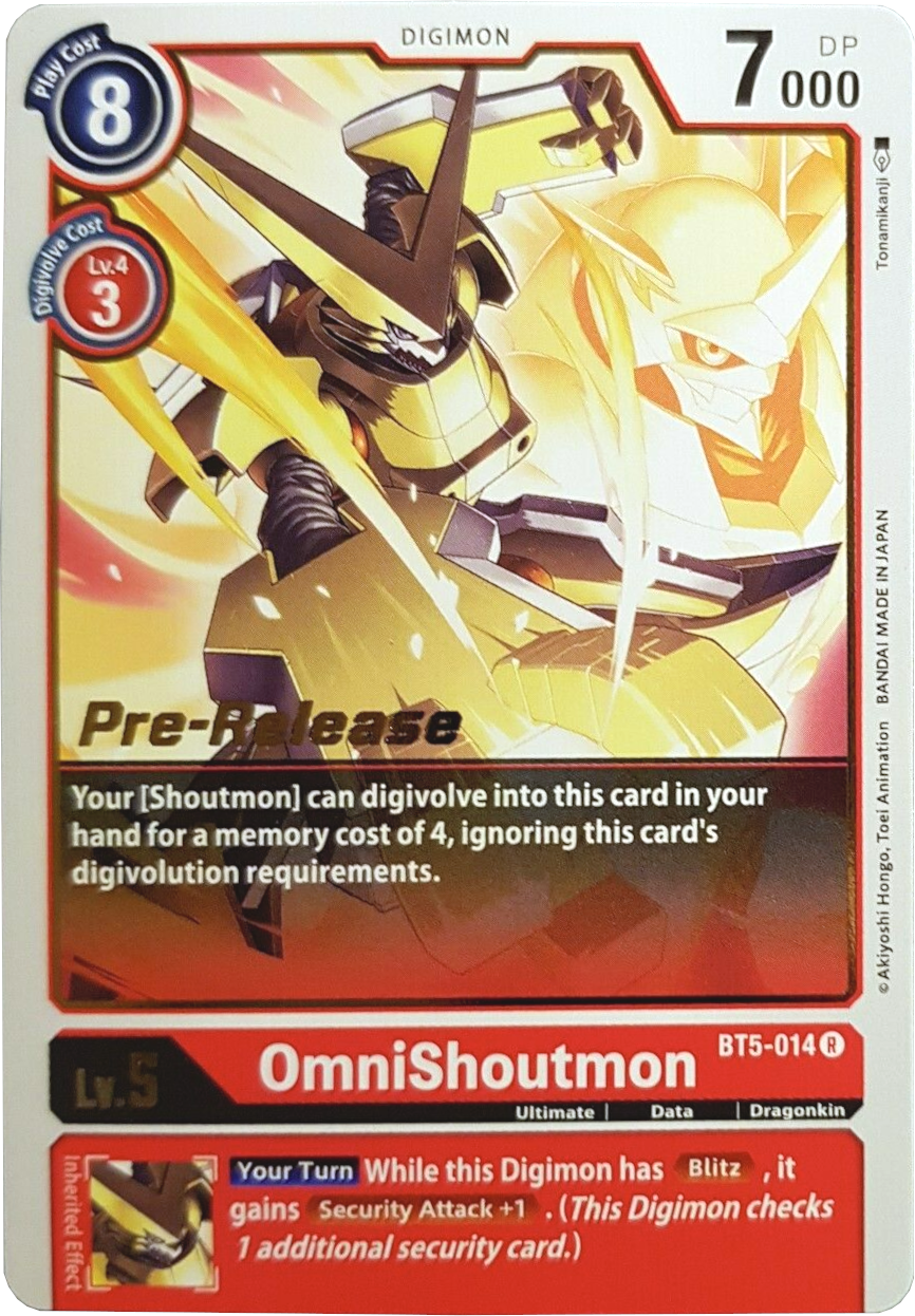 OmniShoutmon [BT5-014] [Battle of Omni Pre-Release Promos] | Clutch Gaming