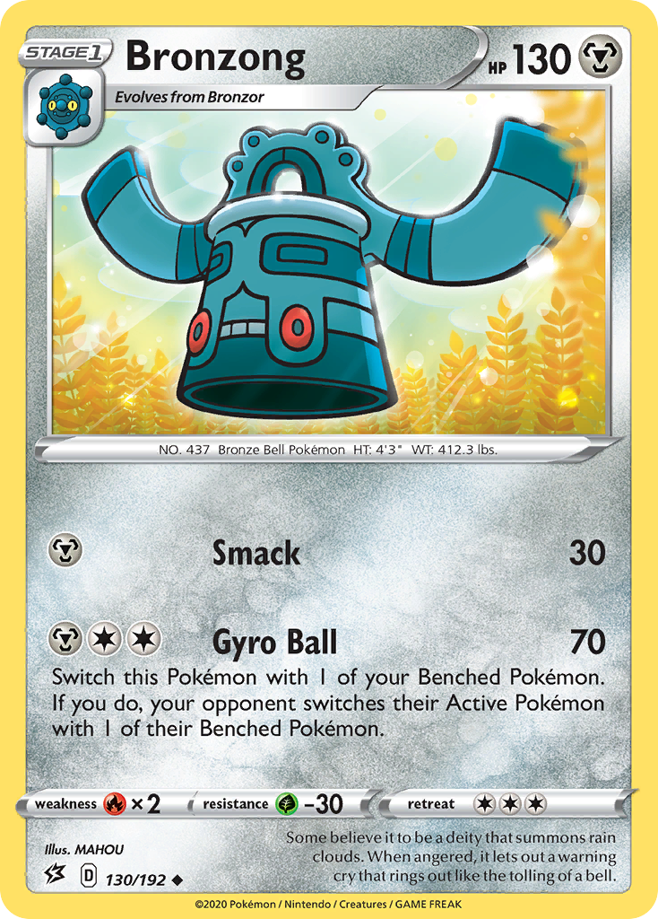 Bronzong (130/192) [Sword & Shield: Rebel Clash] | Clutch Gaming