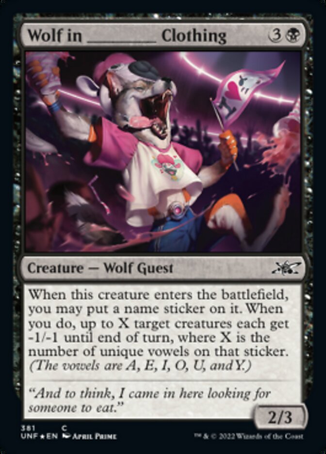 Wolf in _____ Clothing (Galaxy Foil) [Unfinity] | Clutch Gaming