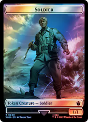 Soldier // Mark of the Rani Double-Sided Token (Surge Foil) [Doctor Who Tokens] | Clutch Gaming