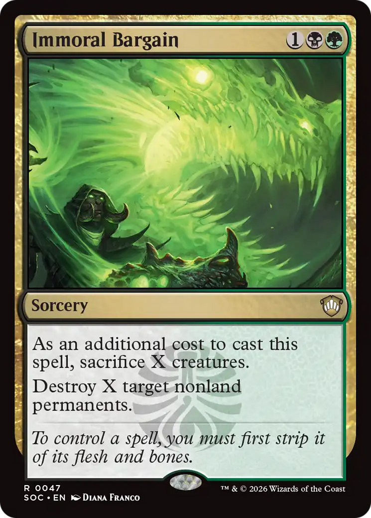 Immoral Bargain [Secrets of Strixhaven Commander] | Clutch Gaming